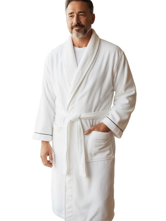 Tommy Bahama Other - Tommy Bahama White Unisex Plush Belted Robe OS Pockets Leisure Soft Resort Wear